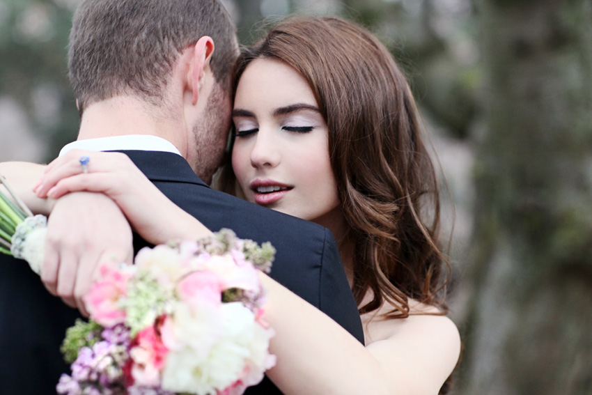Portrait of bride and groom