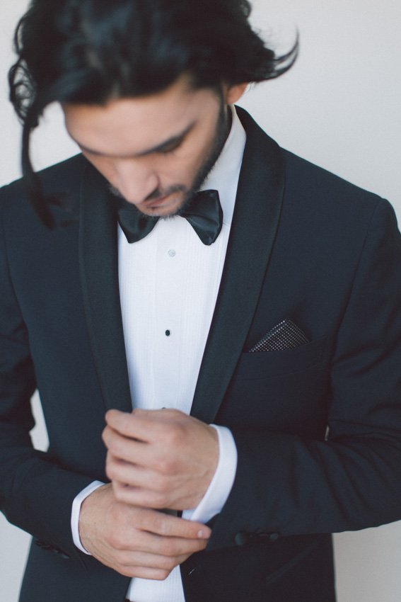 groom's tuxedo details