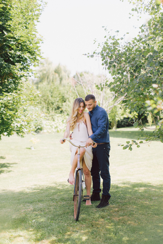 bicycle themed engagement