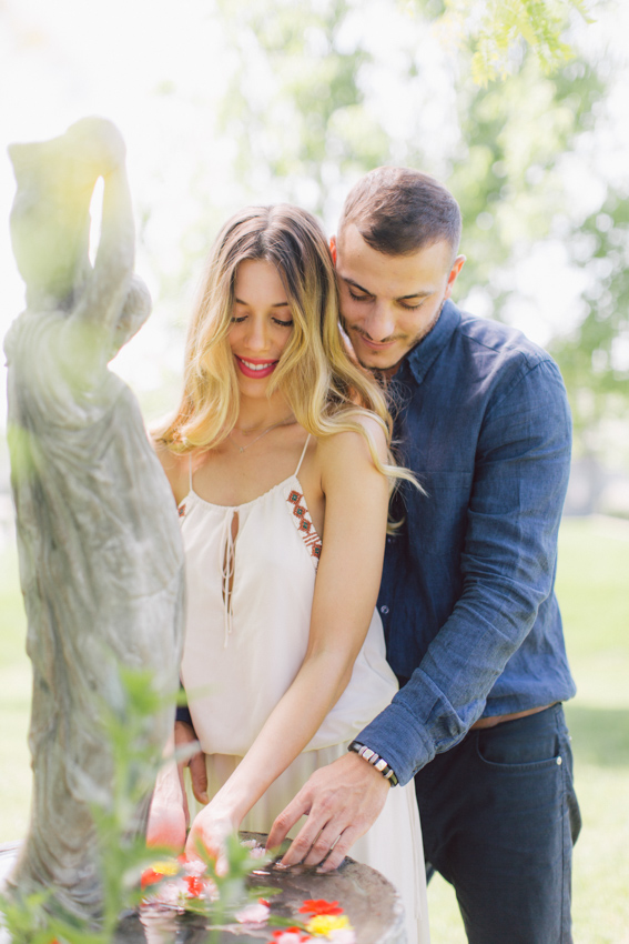 engagement in backyard