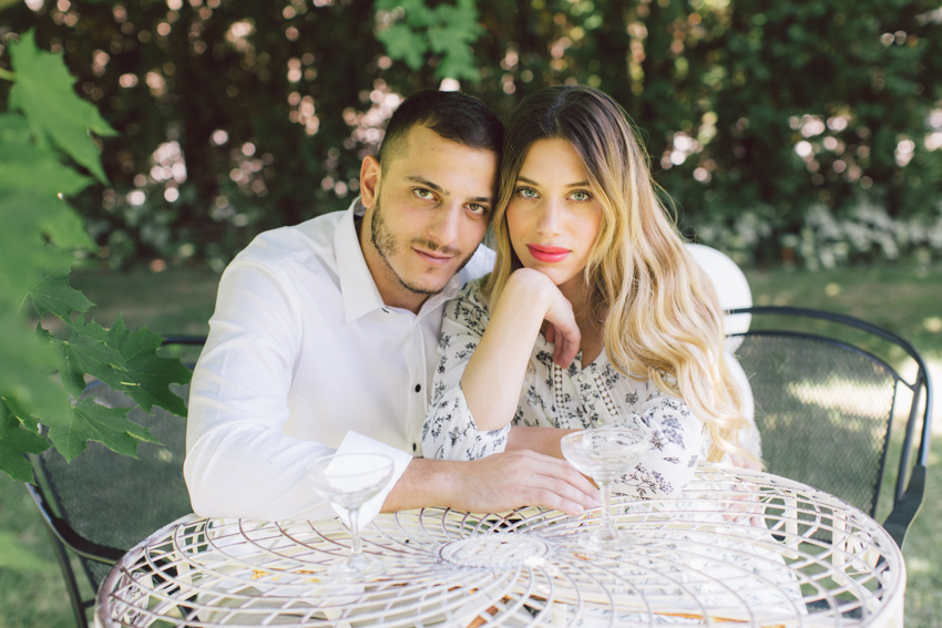 backyard engagement picnic