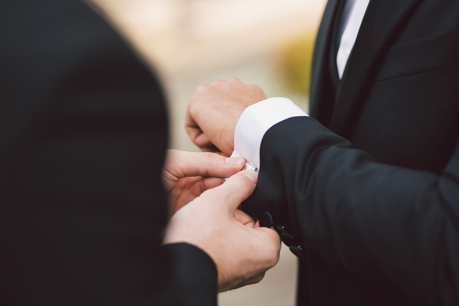 grooms wedding preparations