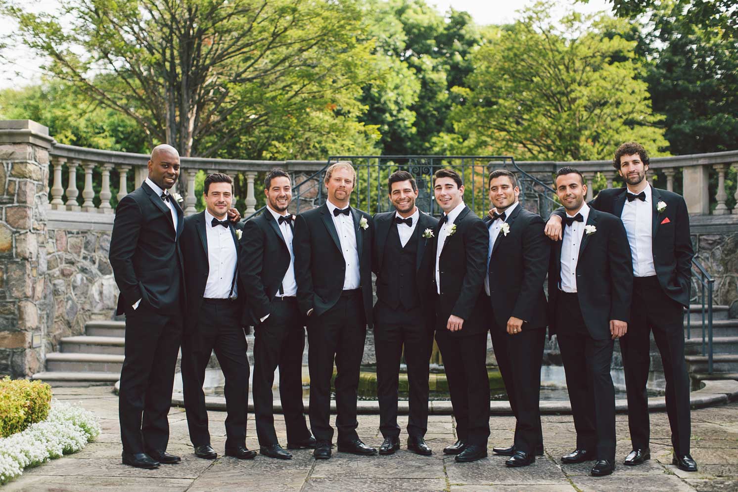 groomsmen posing