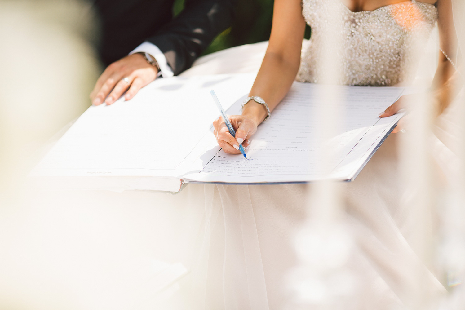wedding certificate signing idea