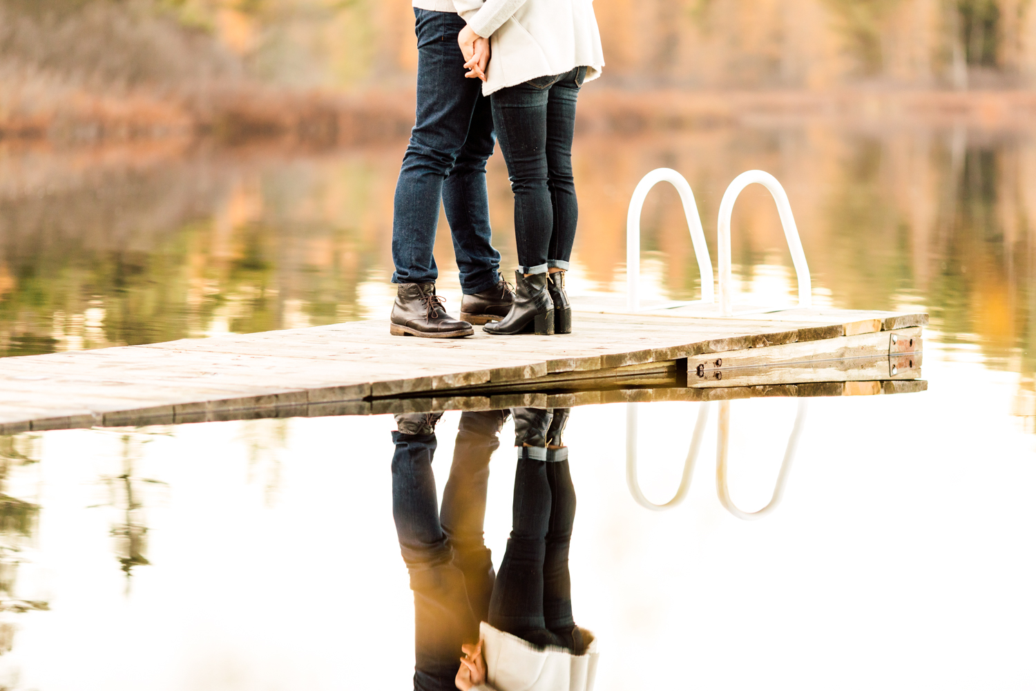 couple by the lake