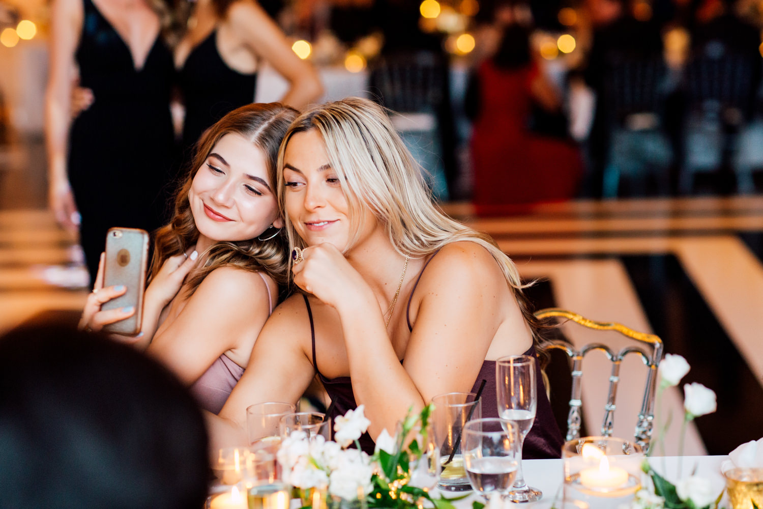 wedding reception guests