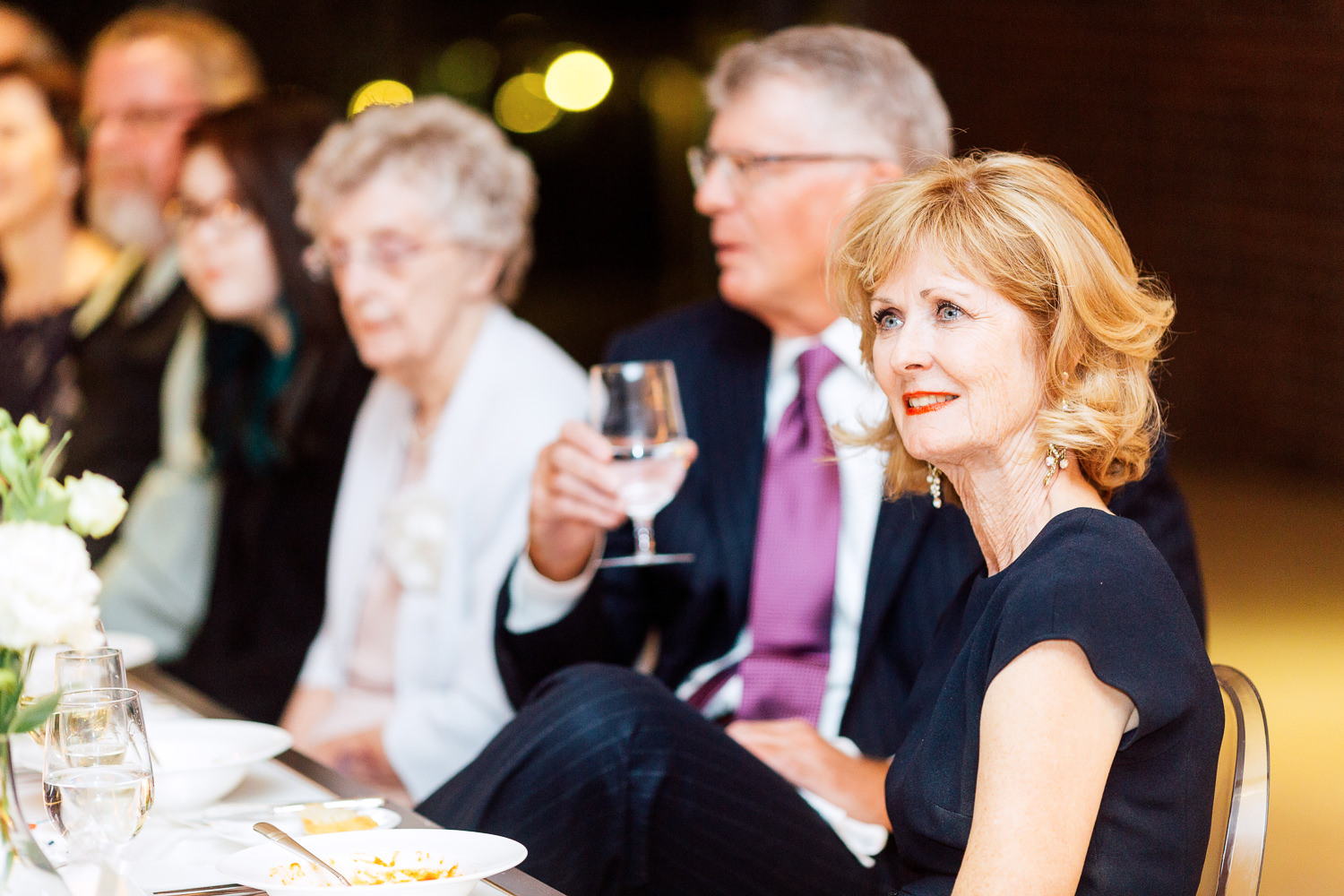 wedding guest at reception