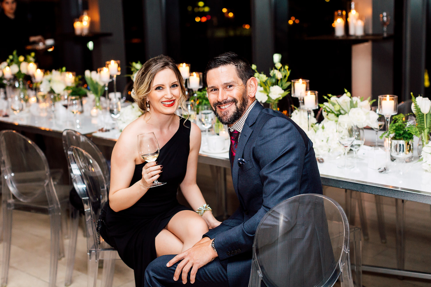 wedding reception guests