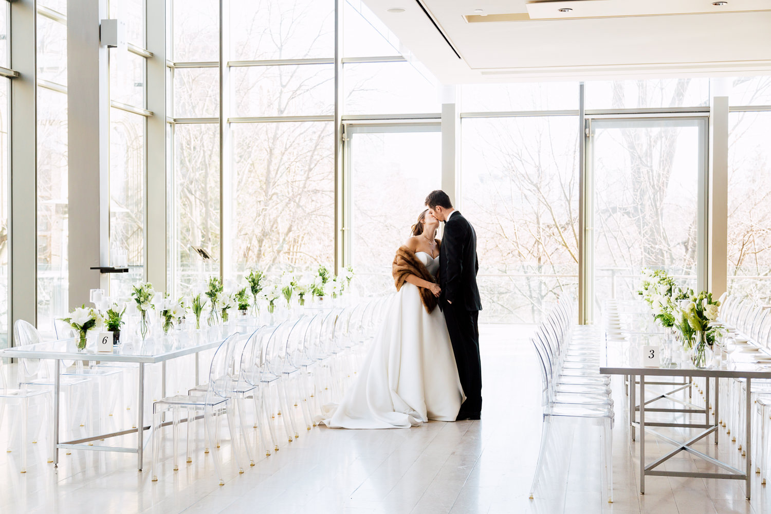 fur wrap wedding dress