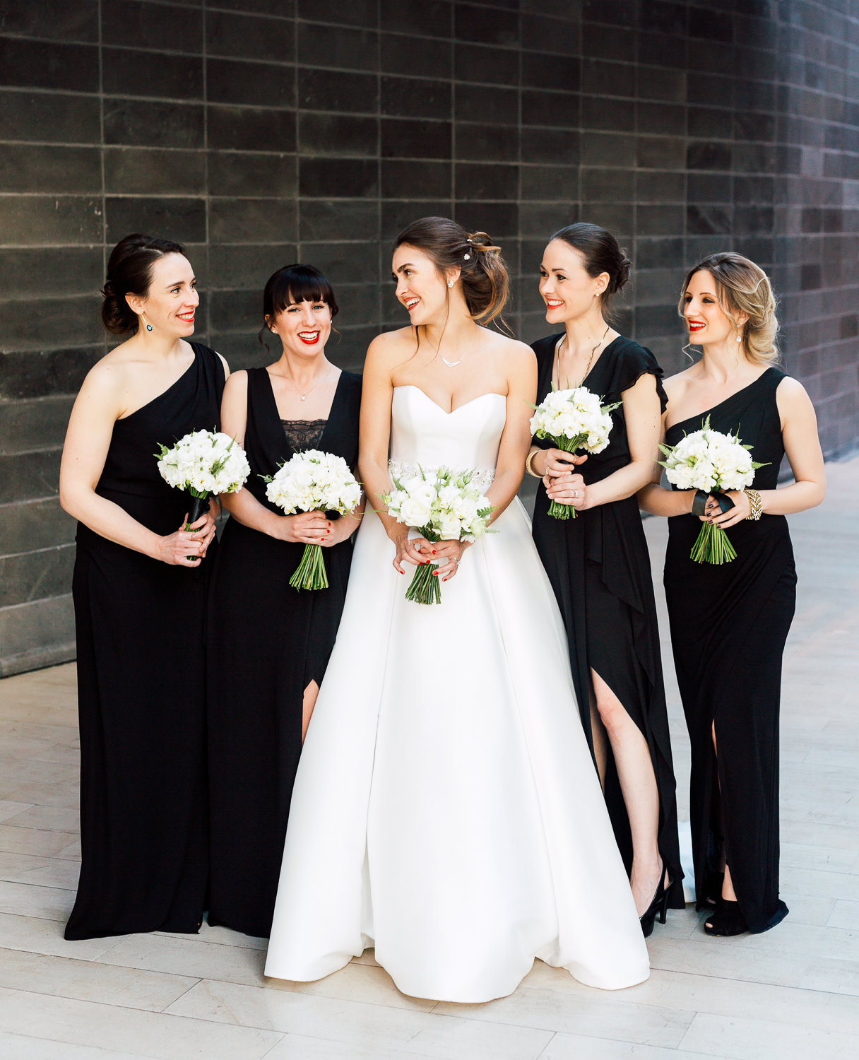 all back bridesmaid dress