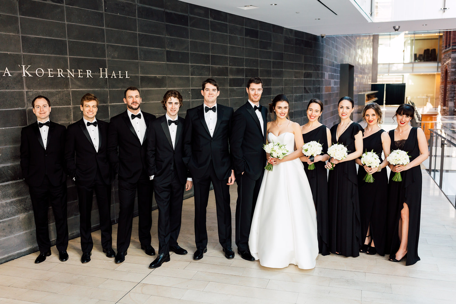 all black bridal party