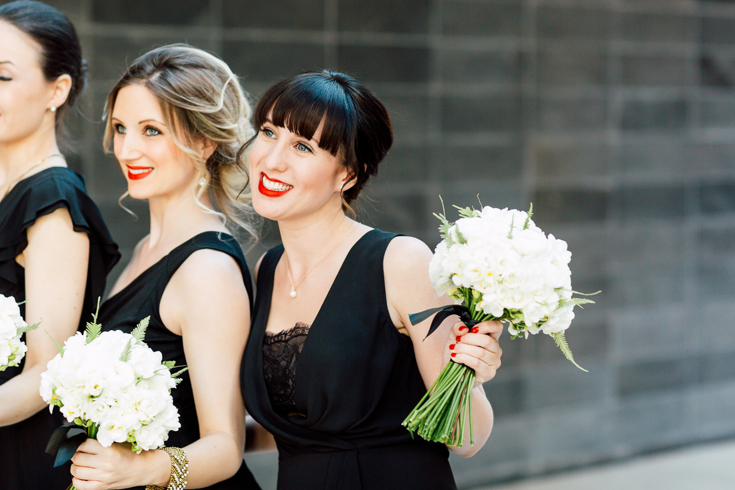 all back bridesmaid dress