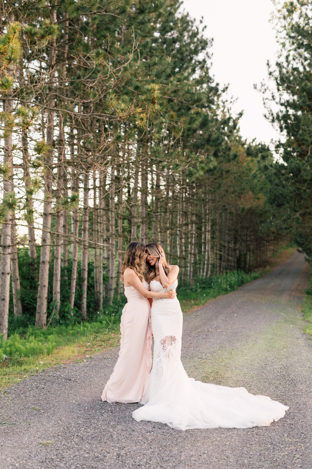 Bride and maid of honour