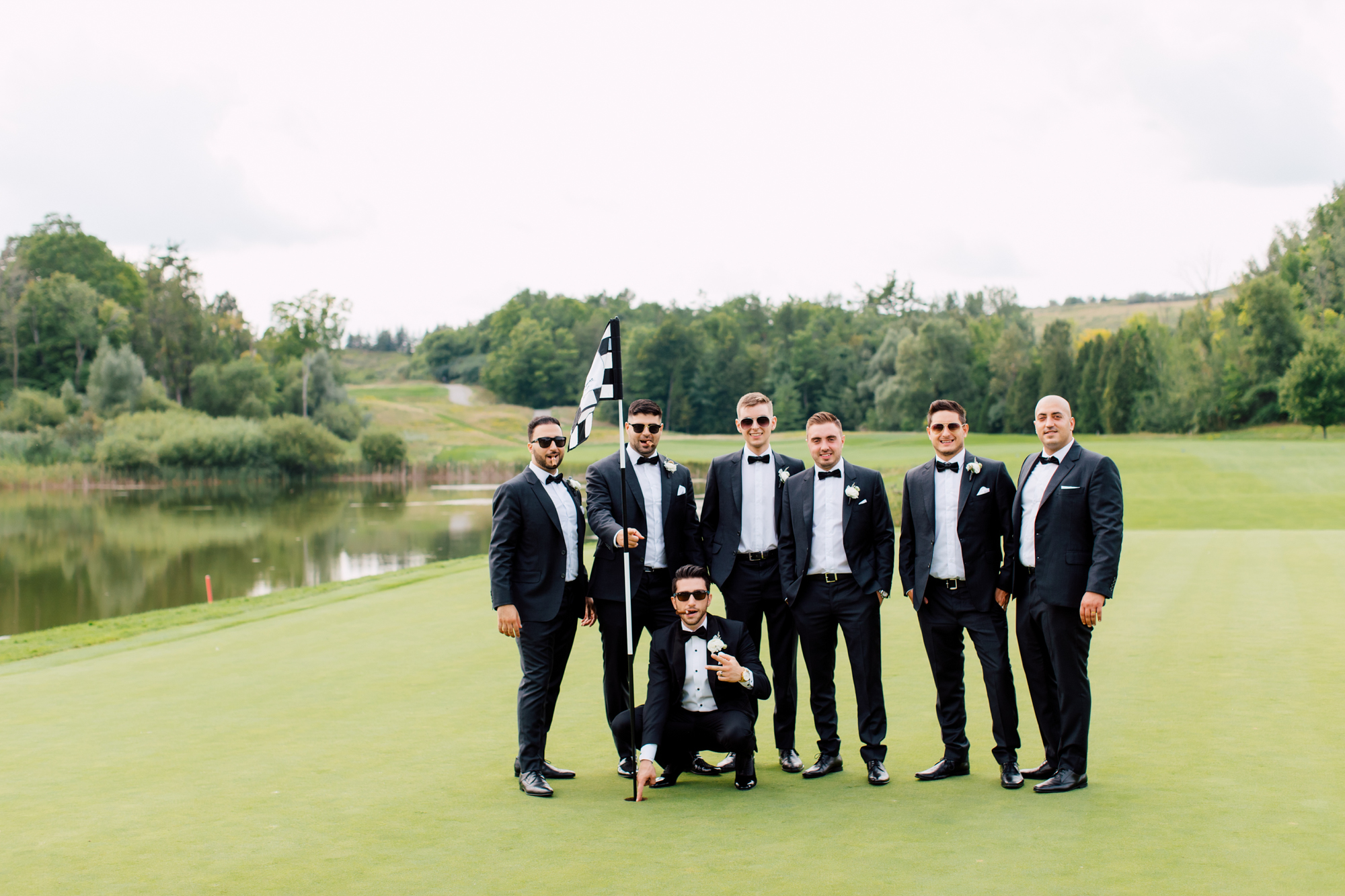 golfing groomsmen