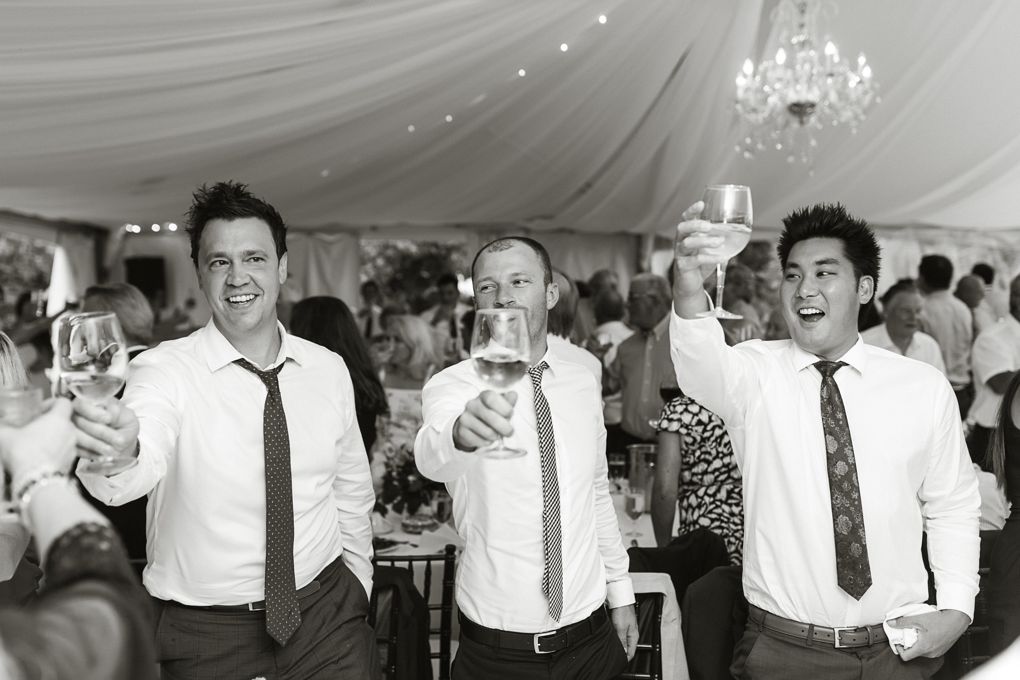 wedding guests toast