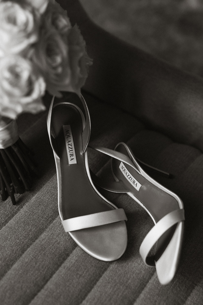 bride shoe details